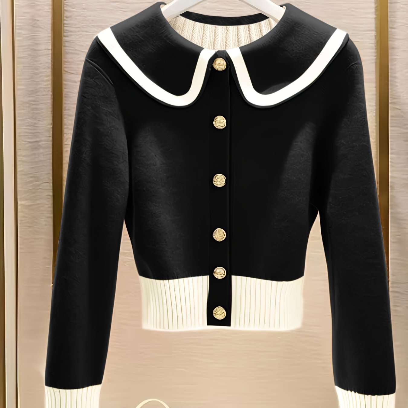 Chic Button Front Knit Sweater For Women All Season