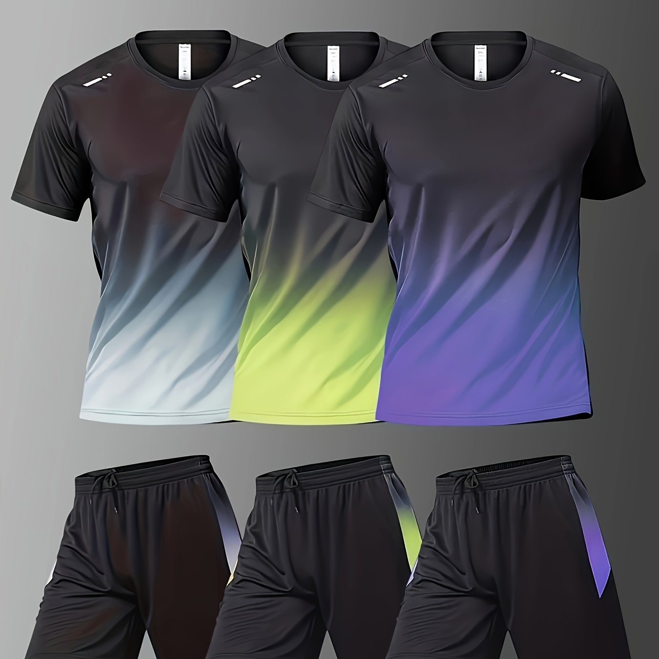 Men's Basketball Training Gradient Tee QuickDrying Shorts