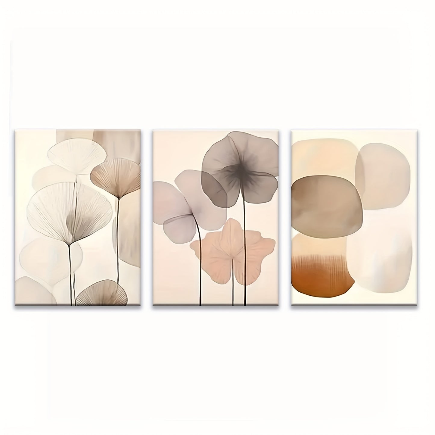 Wooden Framed Wall Art Bohemian Leaf Canvas Print Mural