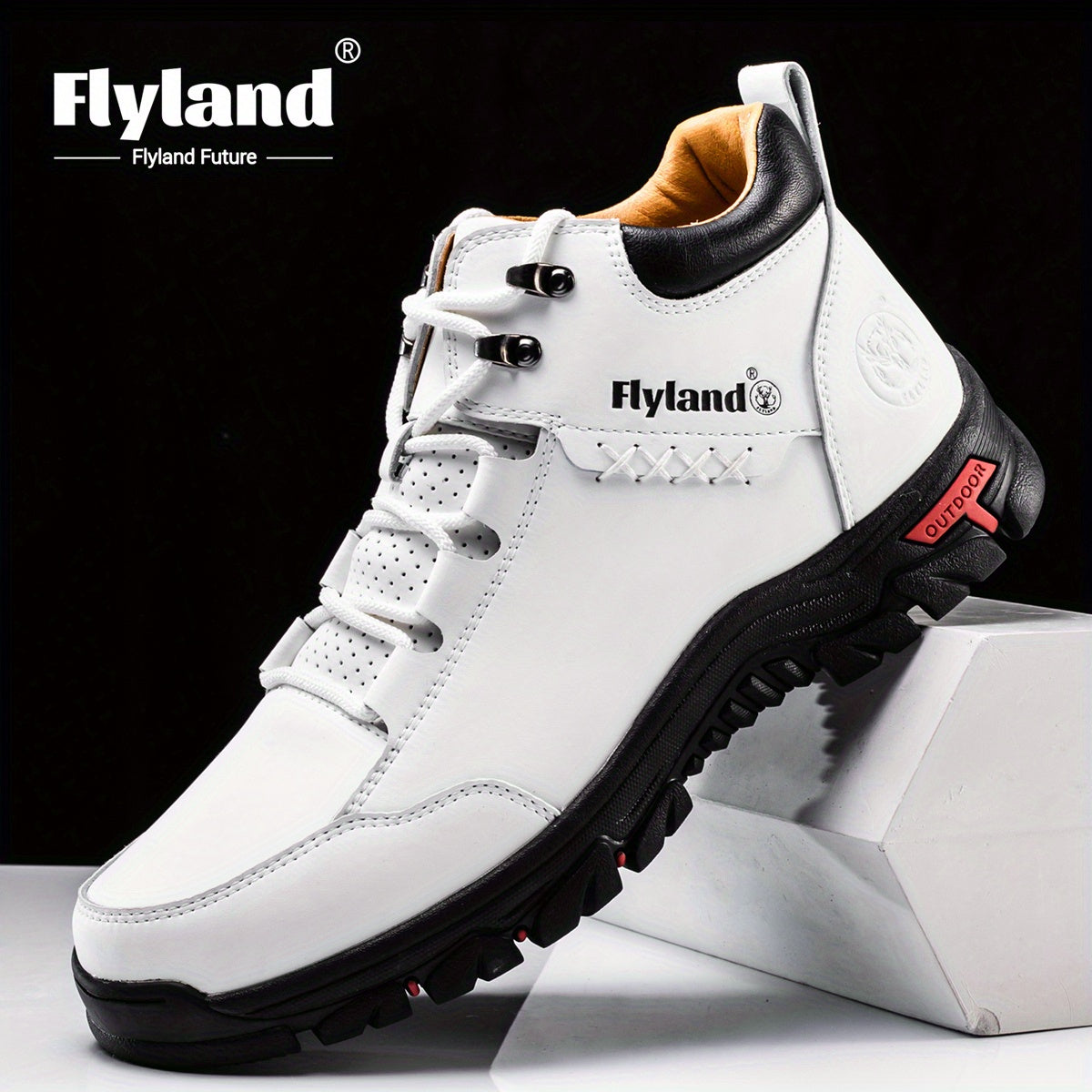 Flyland Vintage Leather Chukka Boots For Men Casual Work