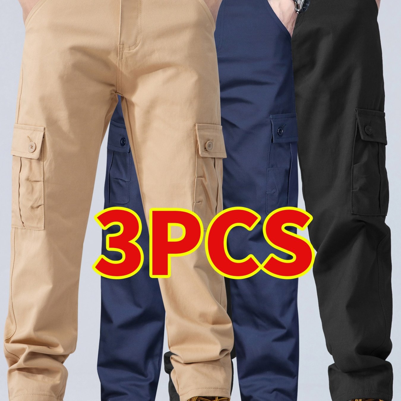 Mens Formal And Casual Pants Regular Fit Straight Leg