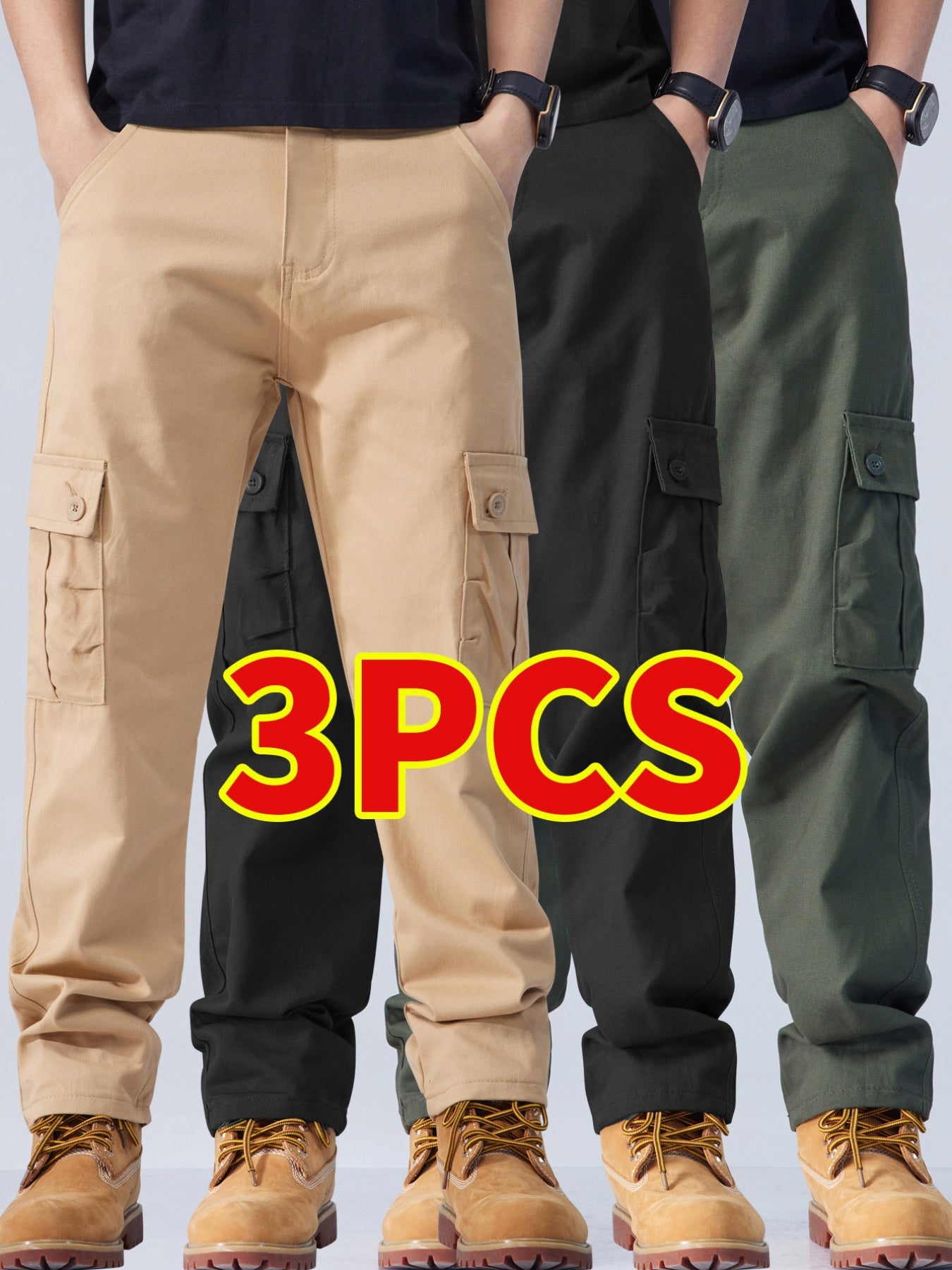 Mens Formal And Casual Pants Regular Fit Straight Leg