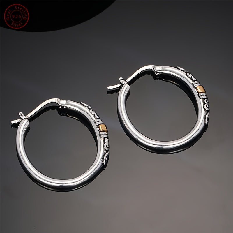 Sterling Silver Bali Style Hoop Earrings for Elegant Gifting