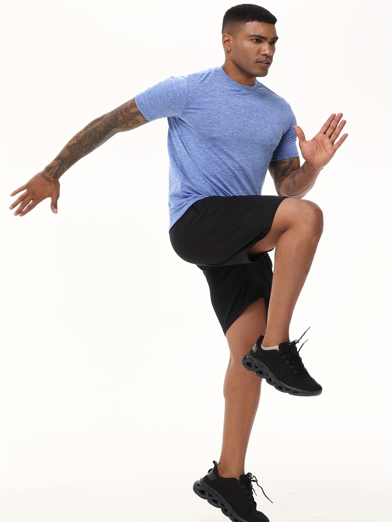 Exarus Men's Moisture Wicking Athletic Short Sleeve Shirt