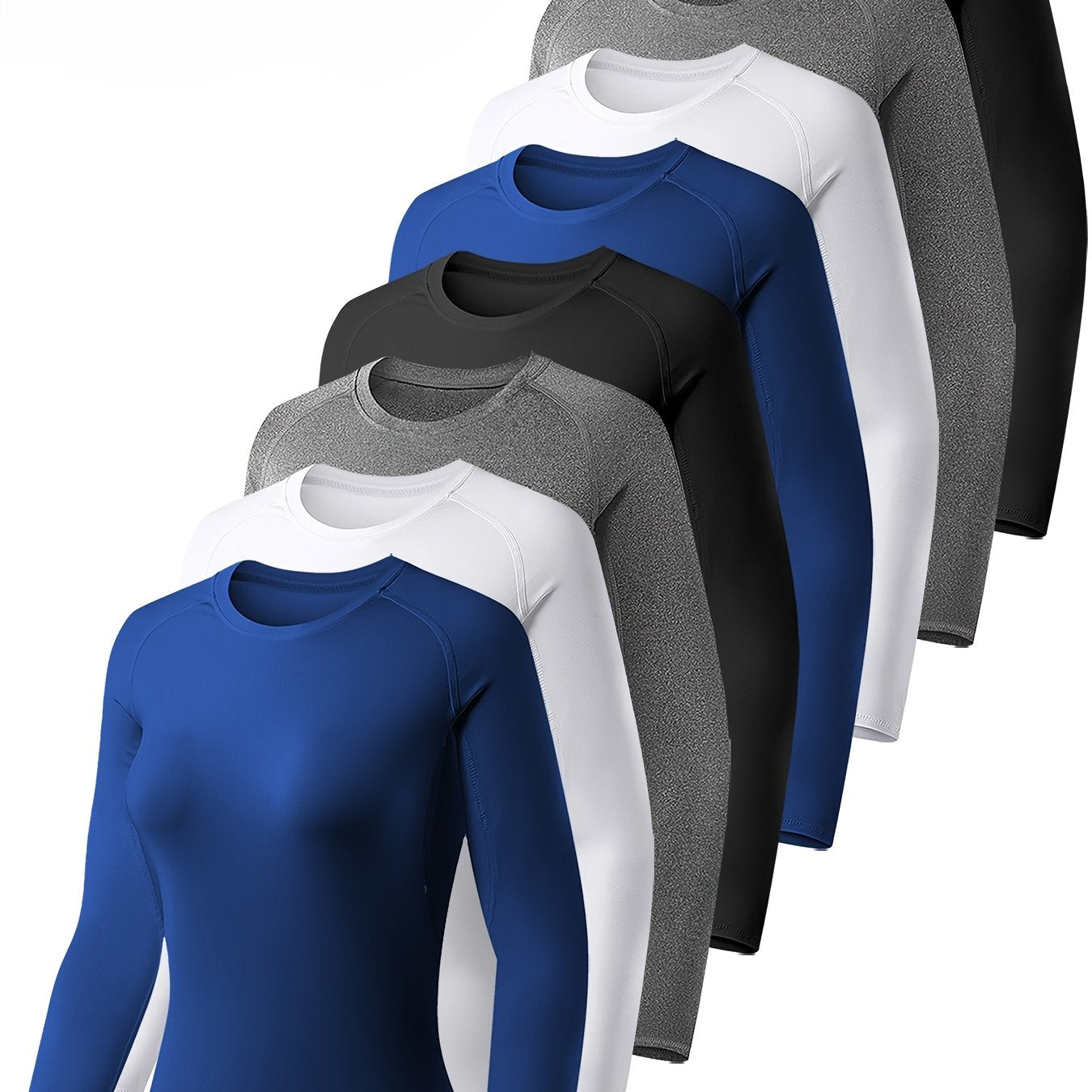 KINGLAMAN Women's Performance Compression Long Sleeve Tops