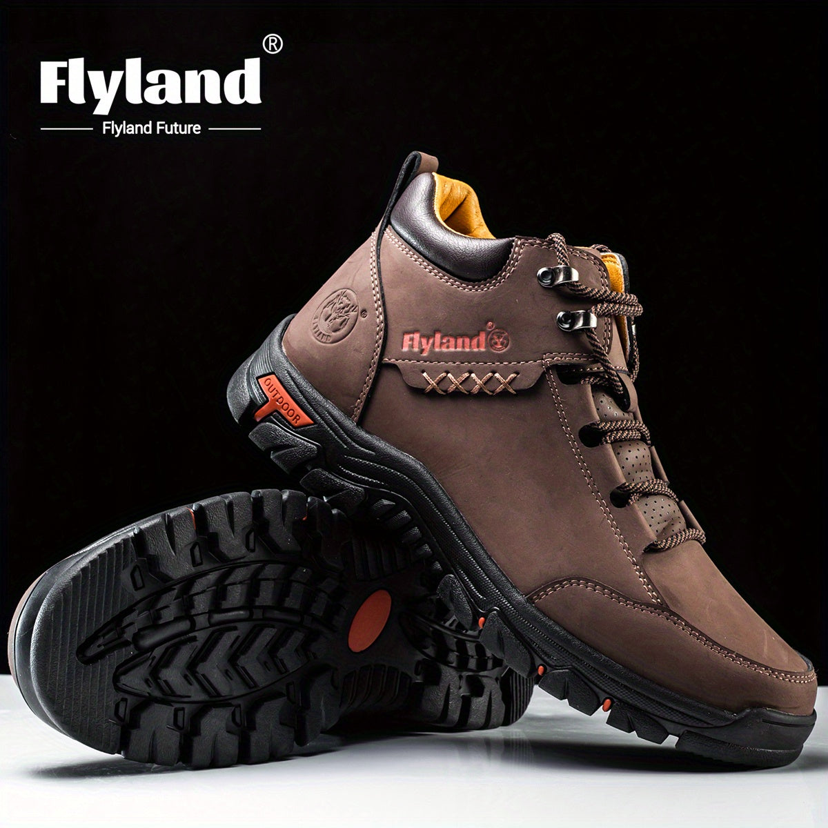 Flyland Vintage Leather Chukka Boots For Men Casual Work
