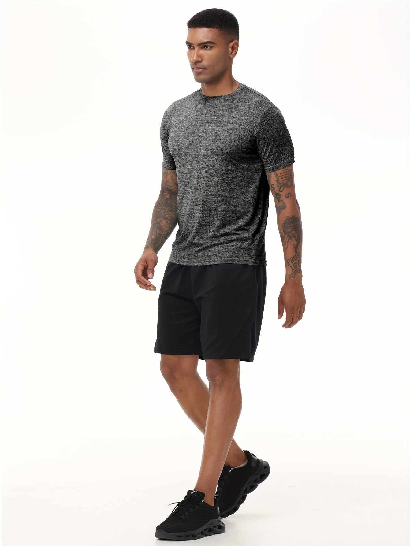 Exarus Men's Moisture Wicking Athletic Short Sleeve Shirt