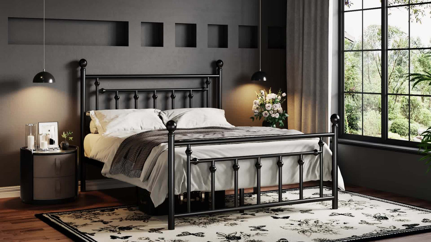 Weeway Modern Metal Platform Bed Frame with Under Bed Storage