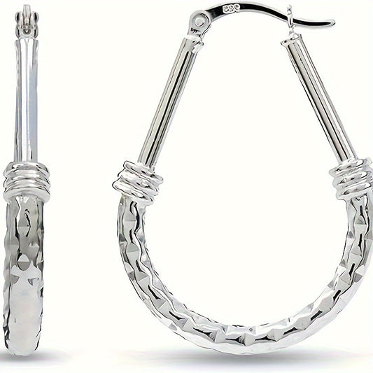 Elegant 925 Sterling Silver Hoop Earrings for Special Occasions