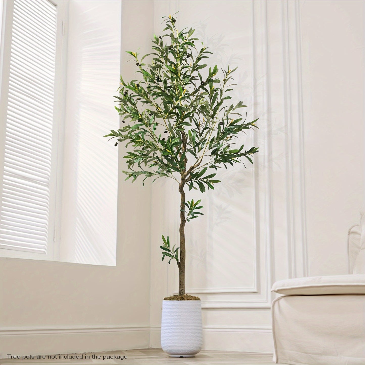 Vitalismod Artificial Olive Tree Indoor Potted Home Decor