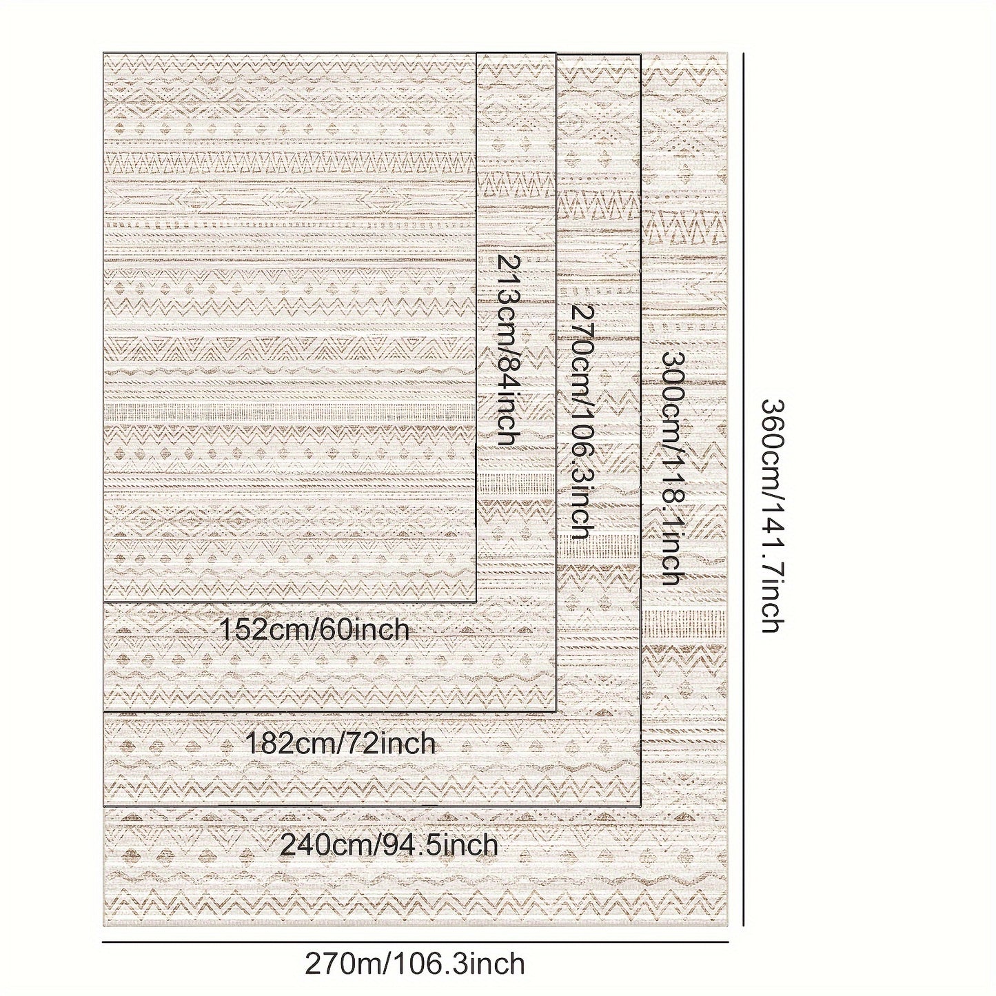 Bluebow Boho Moroccan Area Mat Machine Washable Low Pile