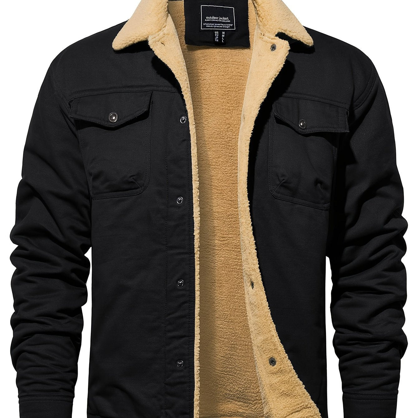 Magnivit Mens Winter Lapel Jacket Cotton Thick Vintage