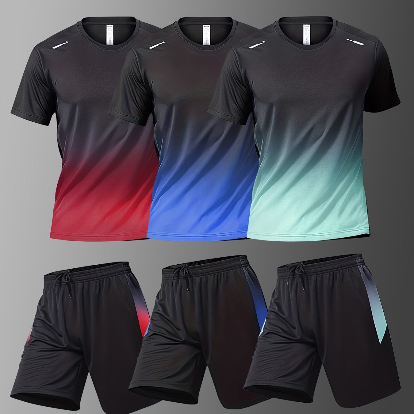 Men's Basketball Training Gradient Tee QuickDrying Shorts