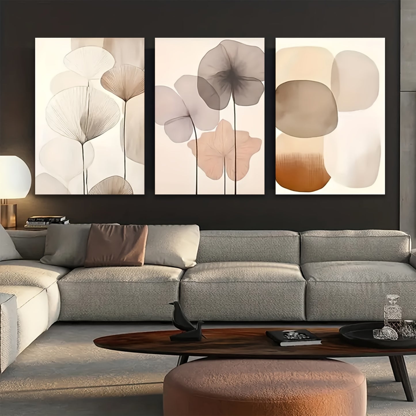 Wooden Framed Wall Art Bohemian Leaf Canvas Print Mural