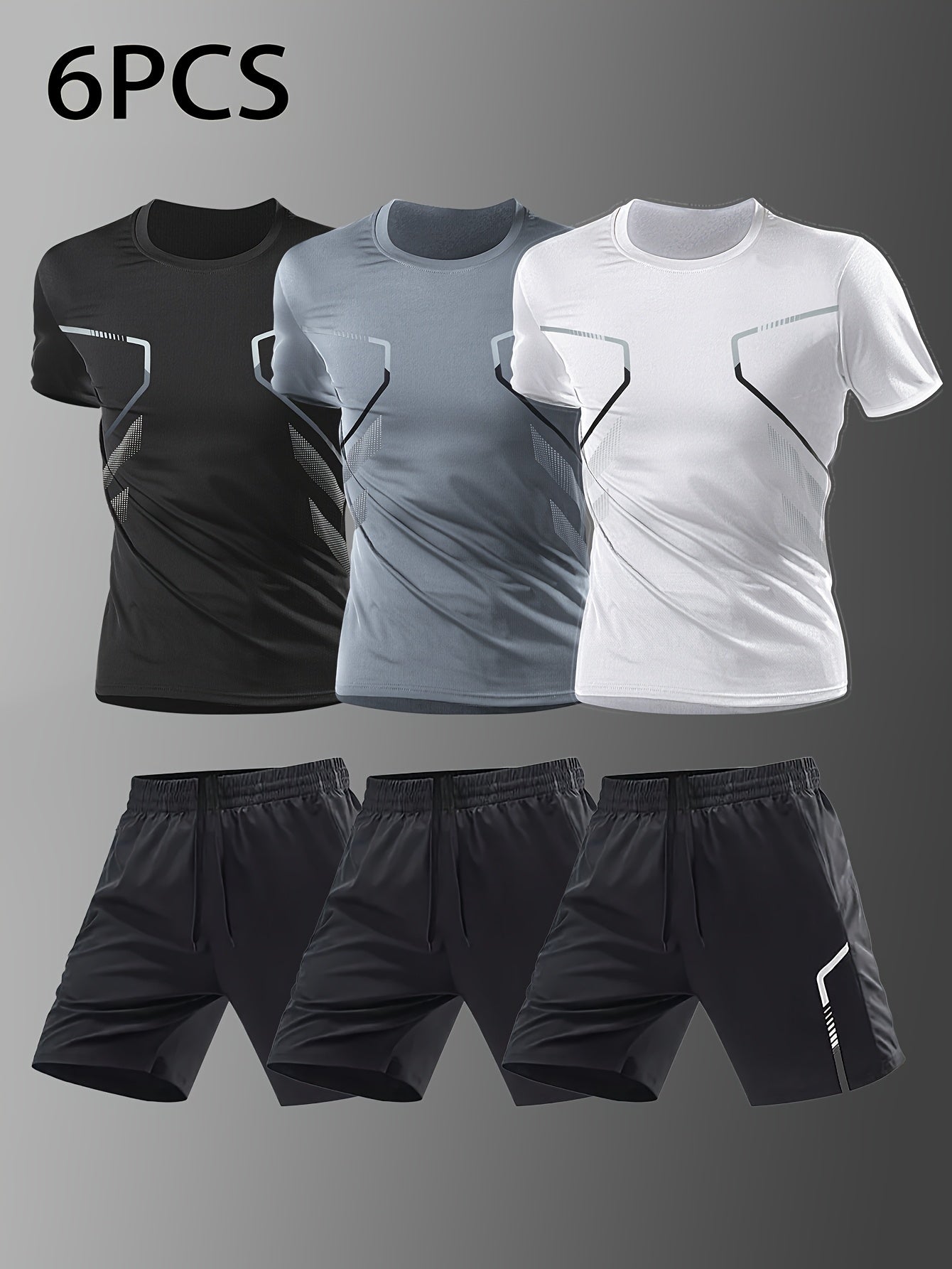 Men's Basketball Training Gradient Tee QuickDrying Shorts