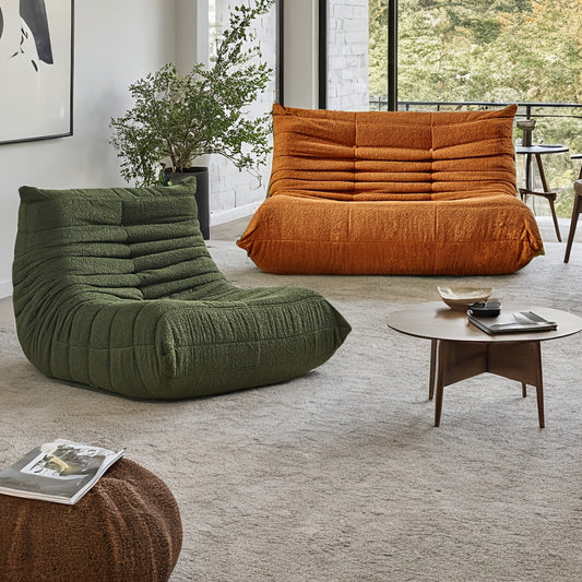 Comfortable Upholstered Bean Bag Chair Modern Floor Sofa