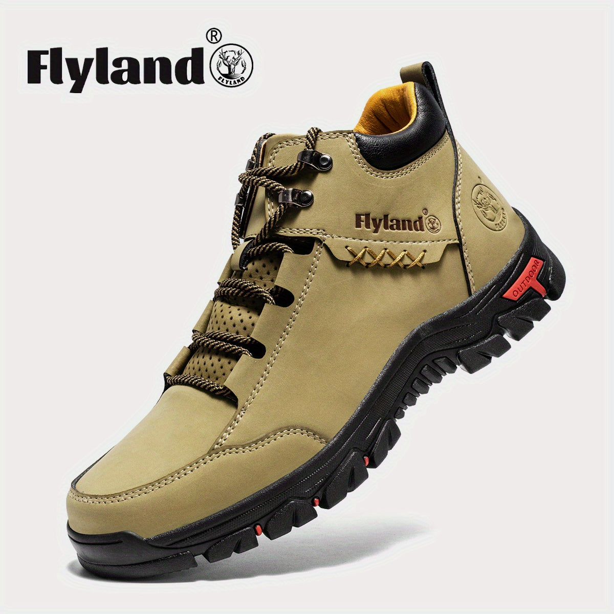 Flyland Vintage Cowhide Leather Chukka Boots Mens Fashion