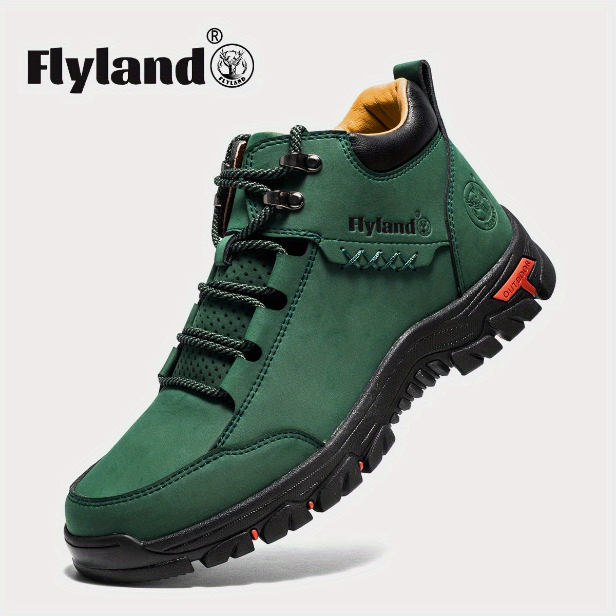 Flyland Vintage Cowhide Leather Chukka Boots Mens Fashion