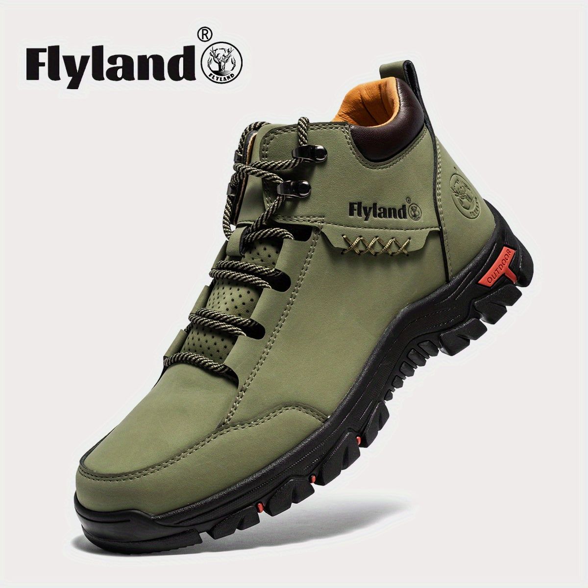 Flyland Vintage Cowhide Leather Chukka Boots Mens Fashion