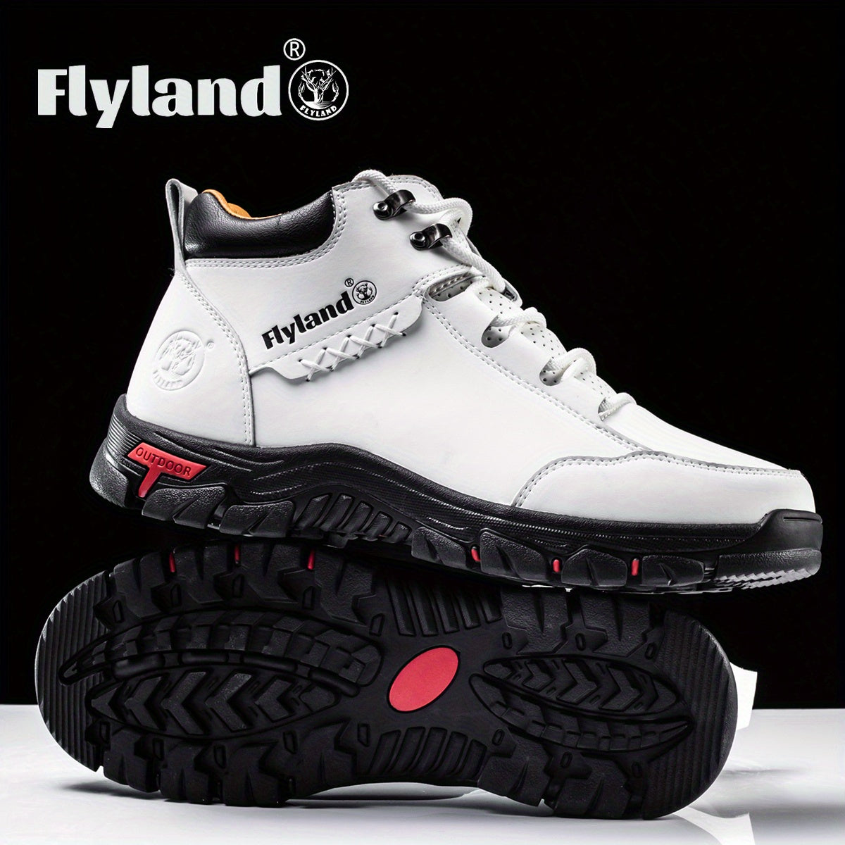 Flyland Vintage Cowhide Leather Chukka Boots Mens Fashion