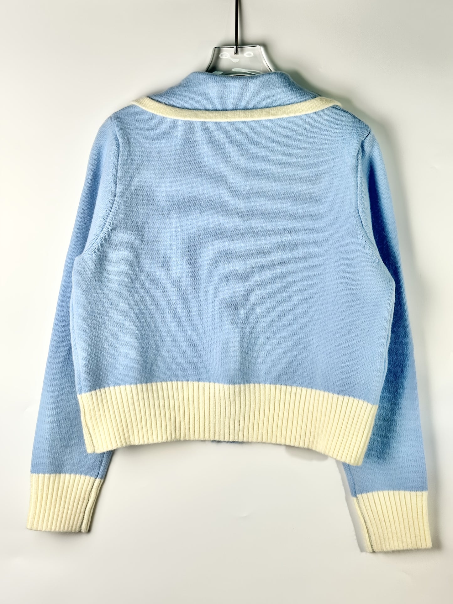 Chic Button Front Knit Sweater For Women All Season