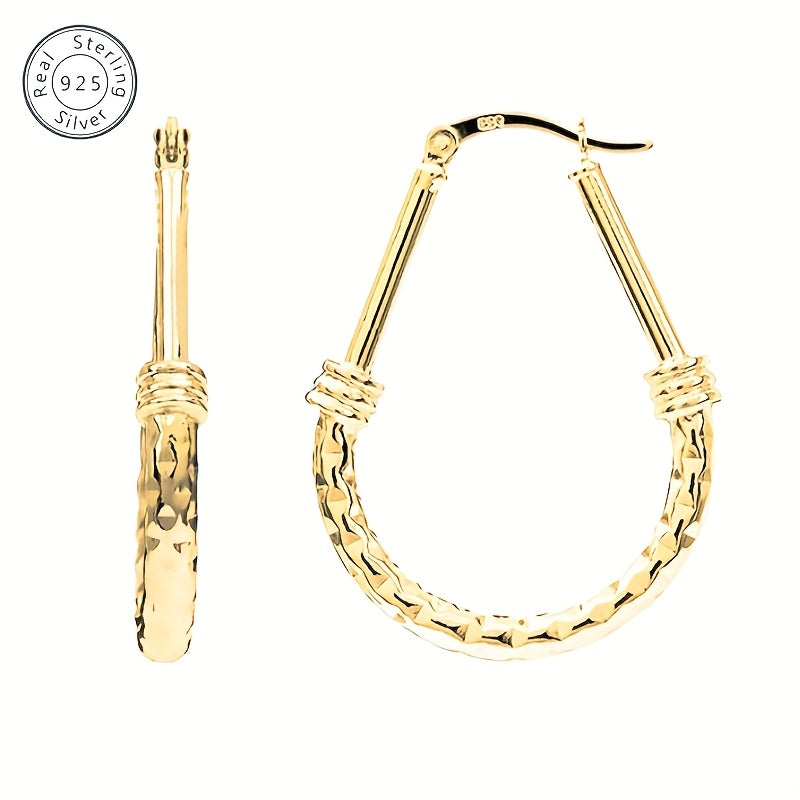 Elegant 925 Sterling Silver Hoop Earrings for Special Occasions