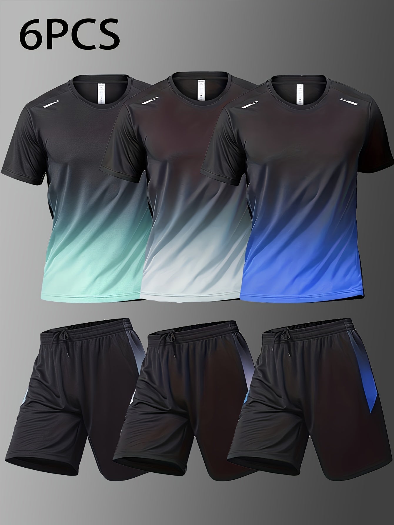 Men's Basketball Training Gradient Tee QuickDrying Shorts