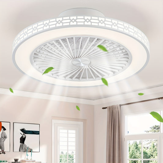 Modern LED Ceiling Fan with Adjustable Light and Reversible Airflow