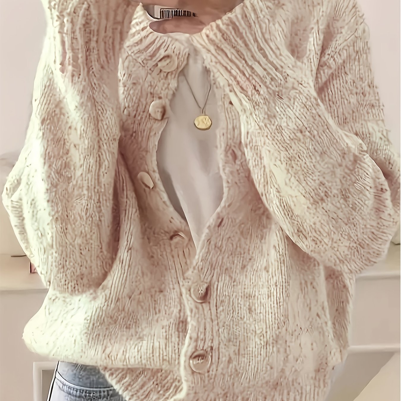 Elegant Women Cardigan Sweater Jacket All Seasons Layering