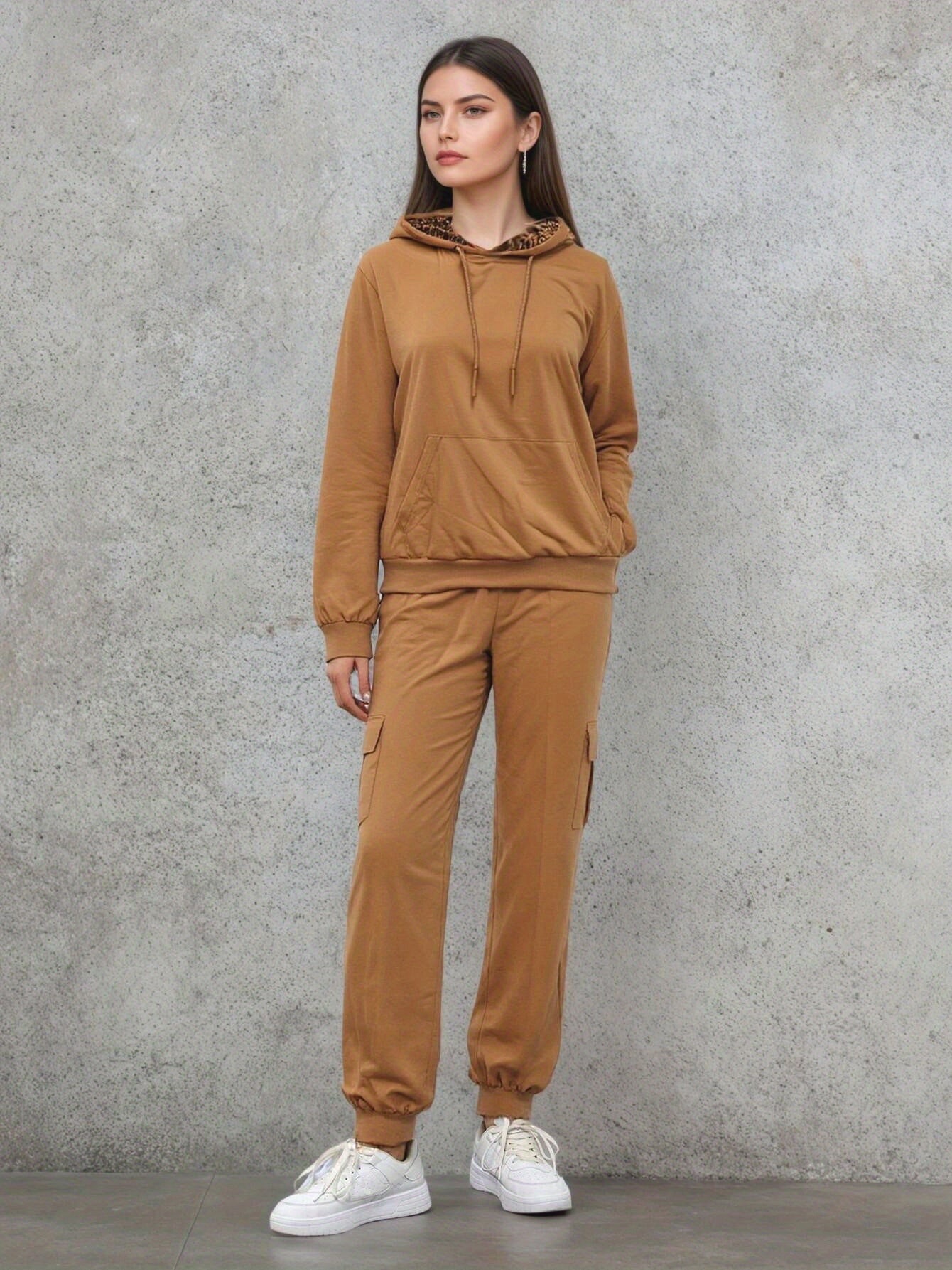 Women's Hoodie Set With Lantern Pants Casual Chic Outfit