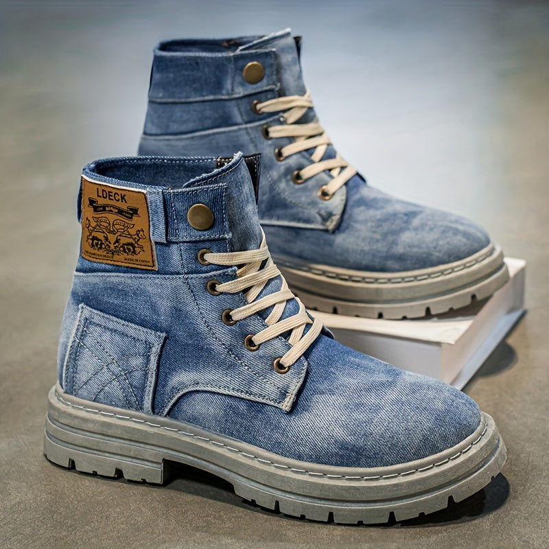 GSSZO High Top Lace Up Ankle Boots Season Streetwear