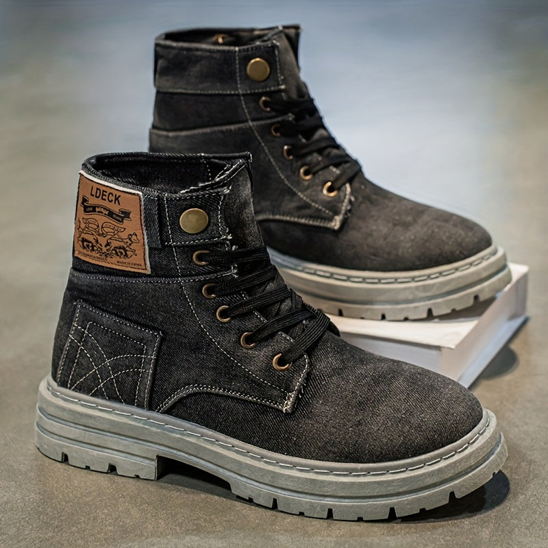 GSSZO High Top Lace Up Ankle Boots Season Streetwear