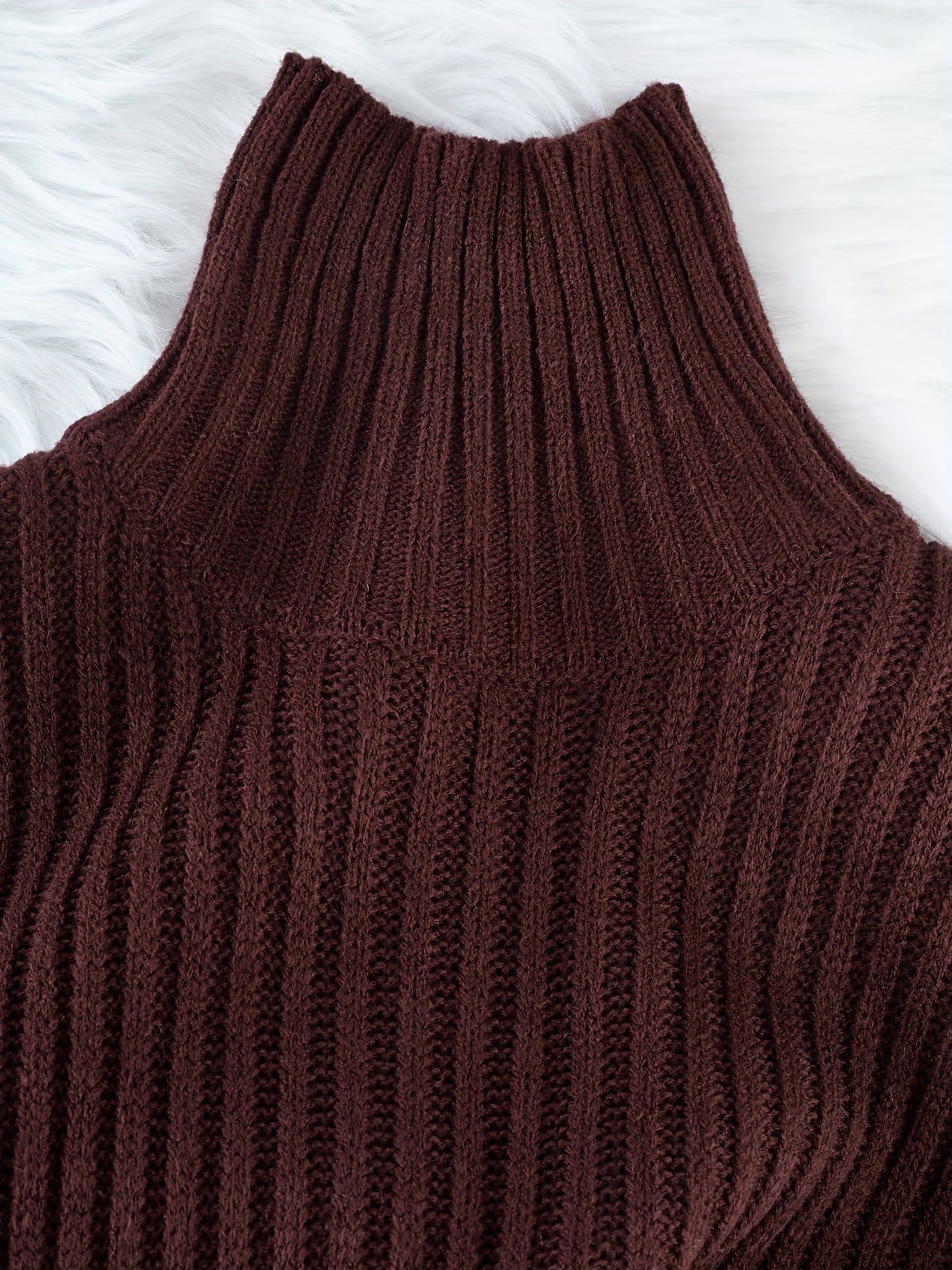 Nian Nian Selection Block Striped Knit Sweater Dress