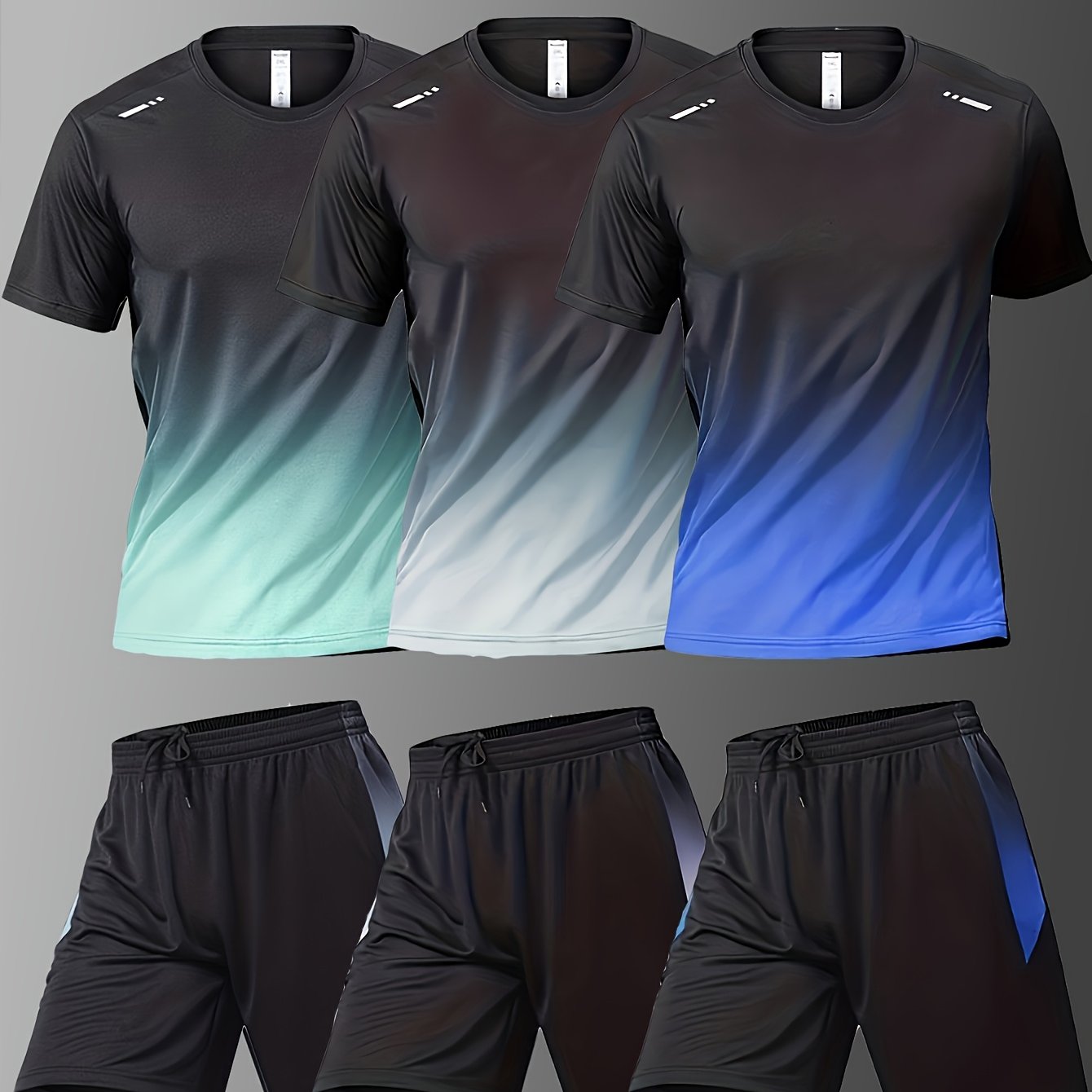 Men's Basketball Training Gradient Tee QuickDrying Shorts