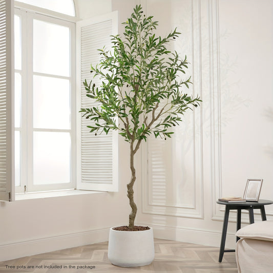 Vitalismod Artificial Olive Tree Indoor Potted Home Decor