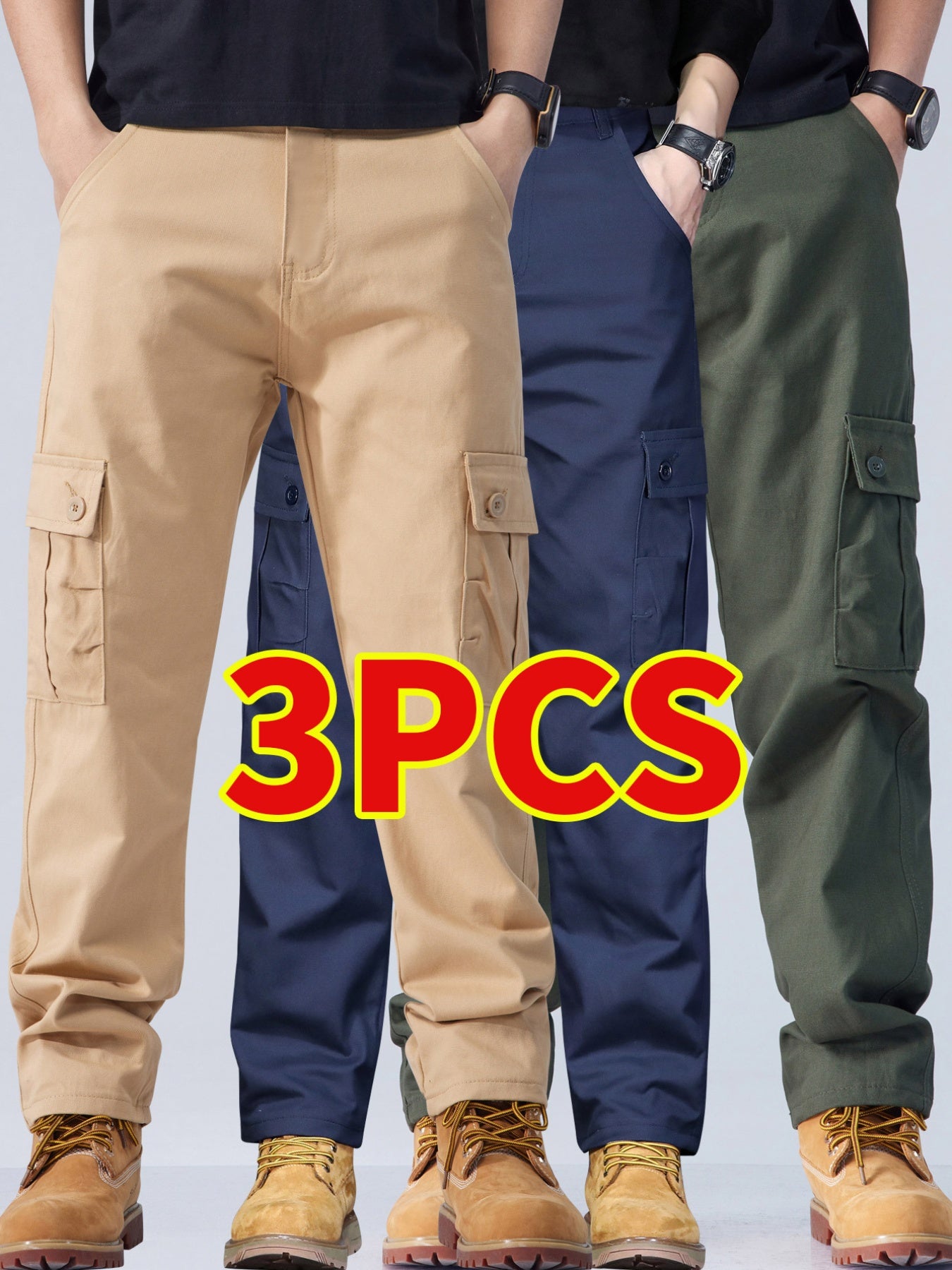 Mens Formal And Casual Pants Regular Fit Straight Leg