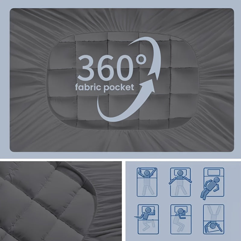 Cooling Bamboo Mattress Topper Breathable Soft and Comfortable Pad