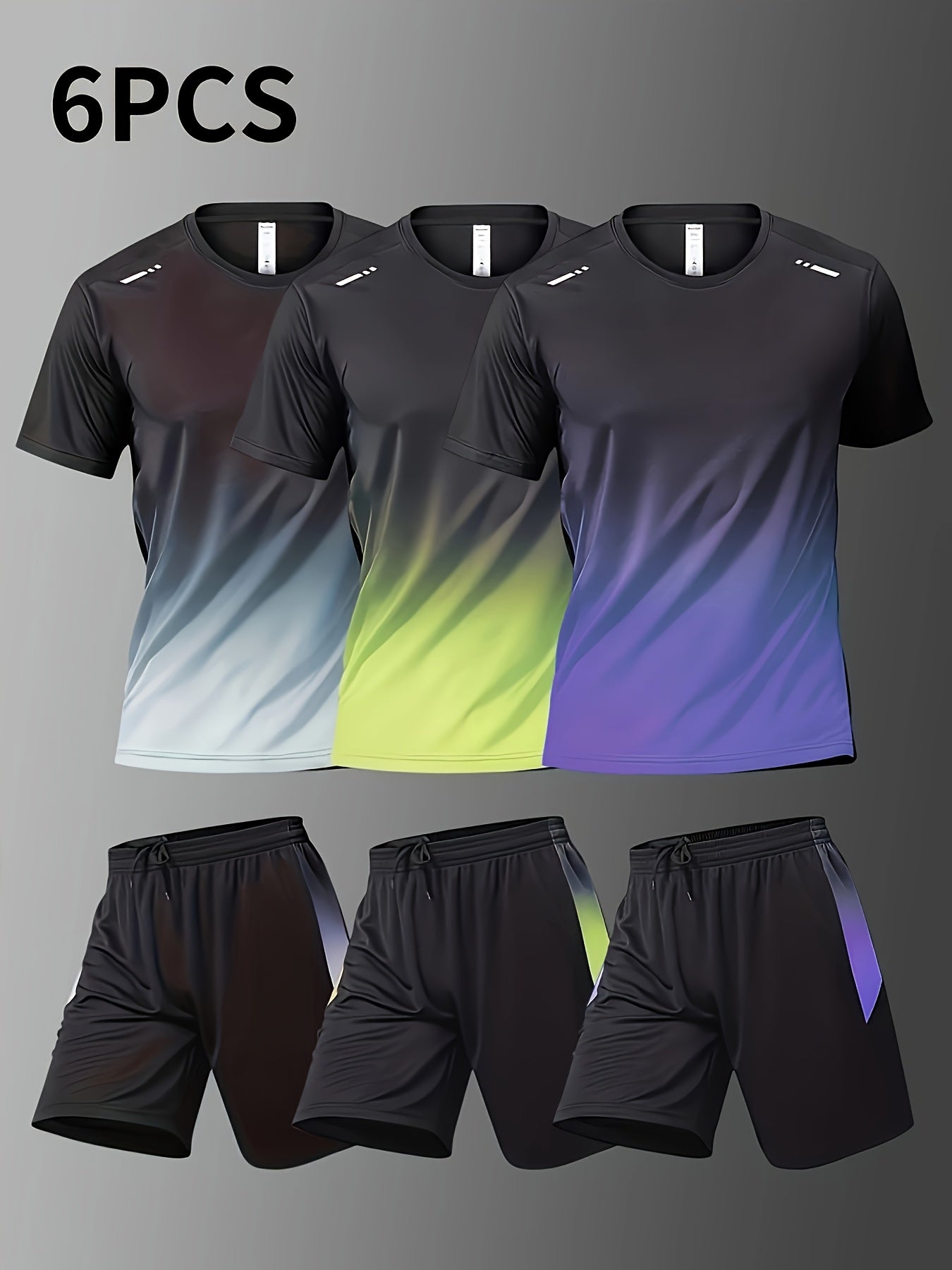 Men's Basketball Training Gradient Tee QuickDrying Shorts