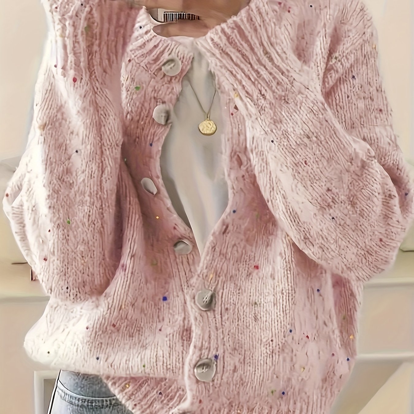 Elegant Women Cardigan Sweater Jacket All Seasons Layering