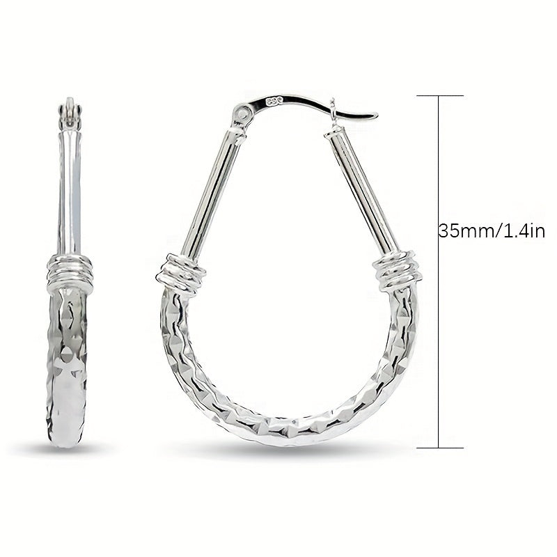 Elegant 925 Sterling Silver Hoop Earrings for Special Occasions