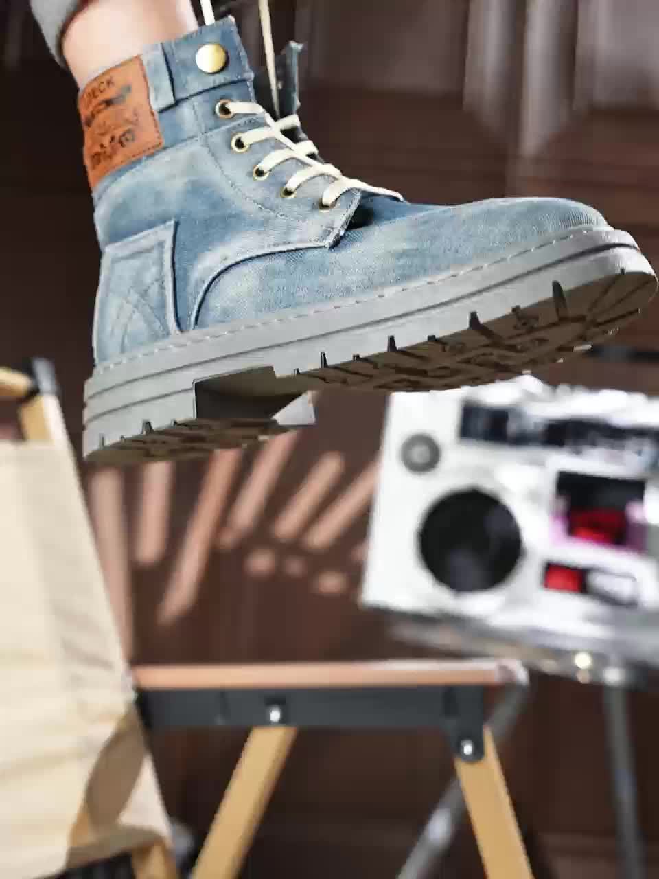 GSSZO High Top Lace Up Ankle Boots Season Streetwear