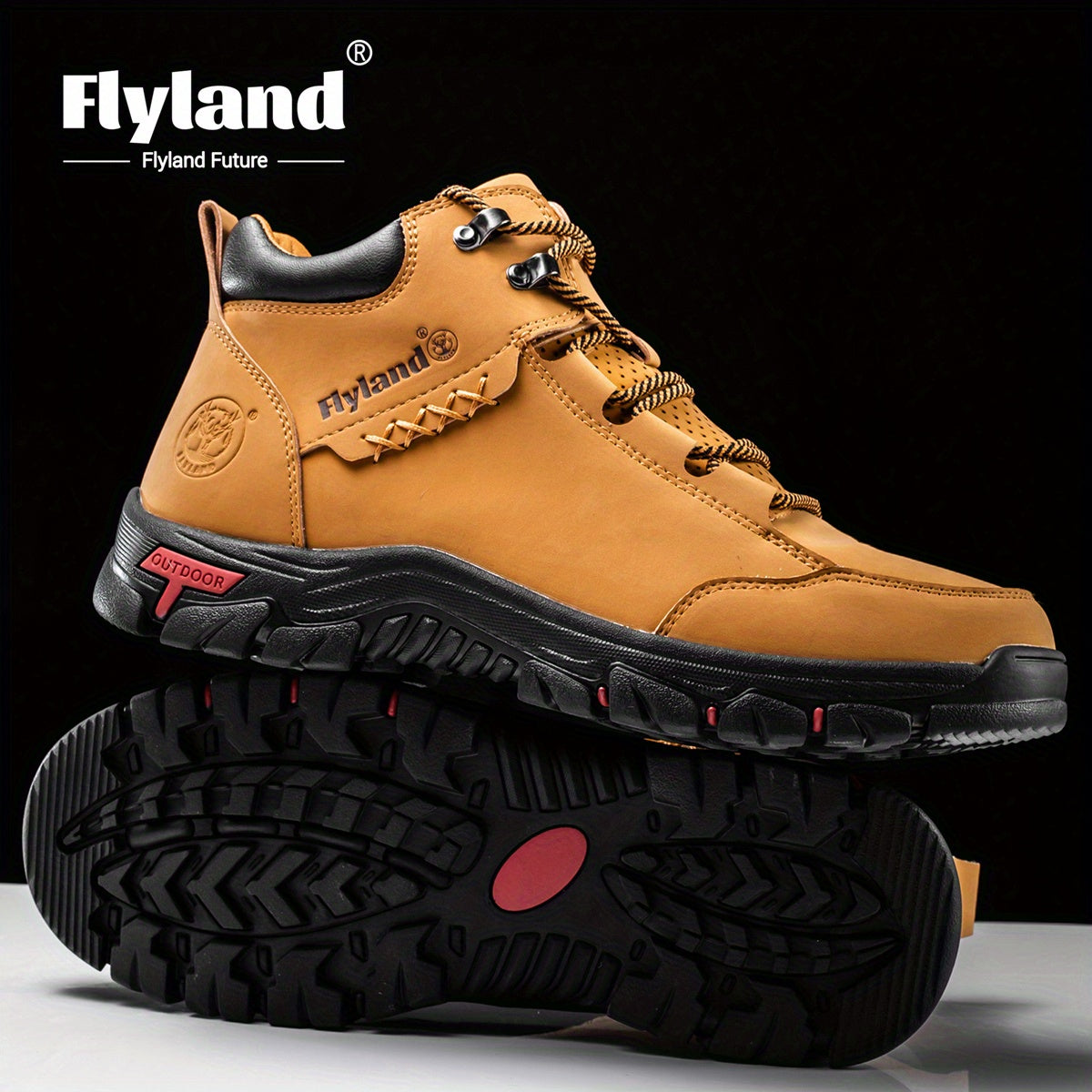 Flyland Vintage Leather Chukka Boots For Men Casual Work
