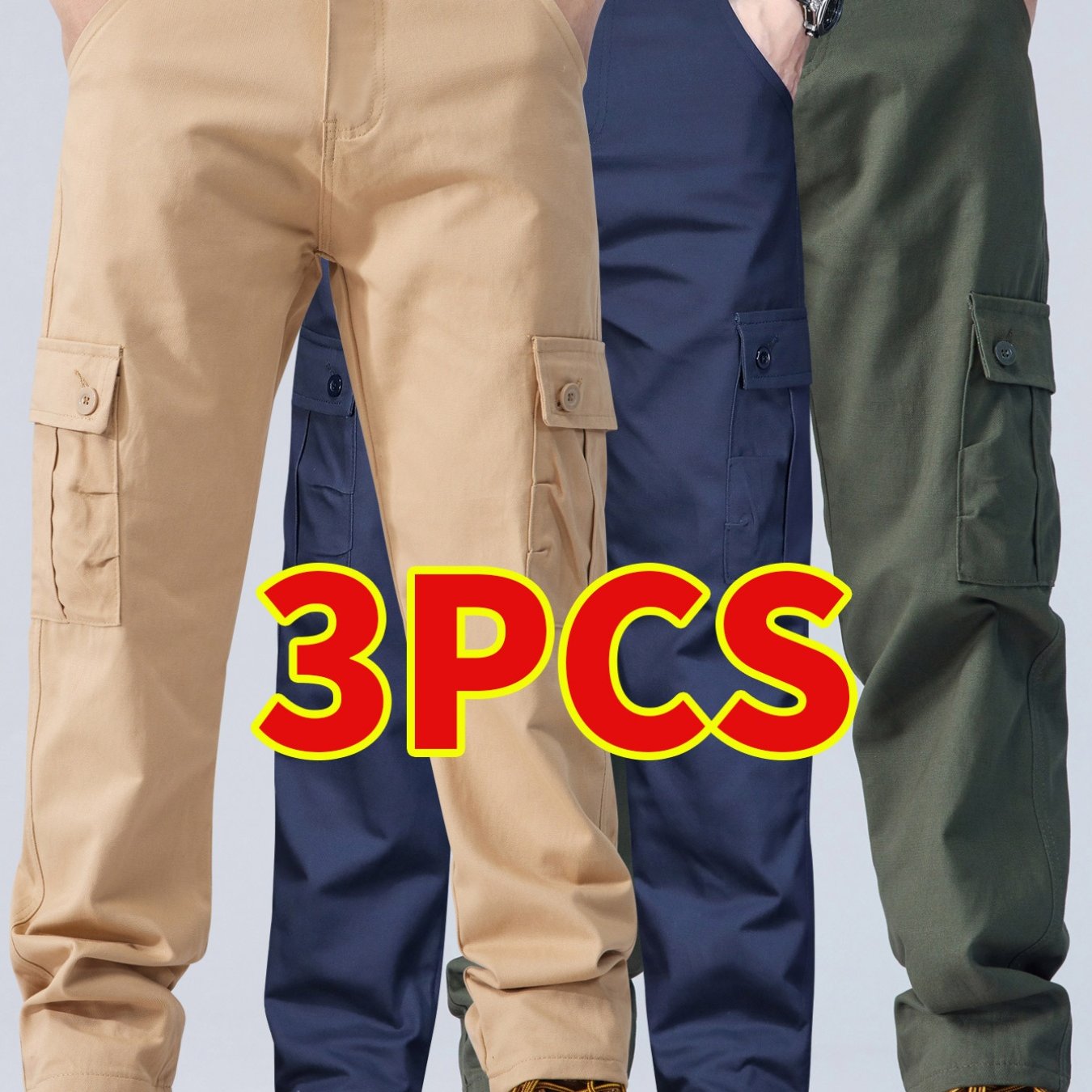 Mens Formal And Casual Pants Regular Fit Straight Leg