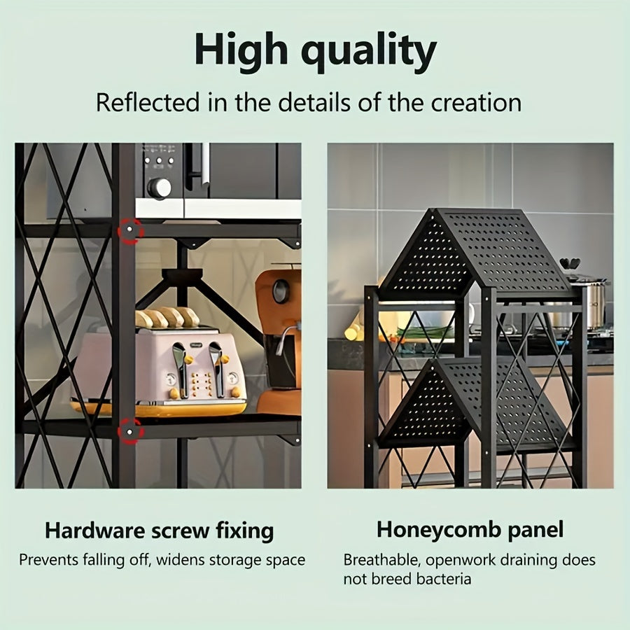 Metal Storage Rack with Wheels for Home and Office Organization