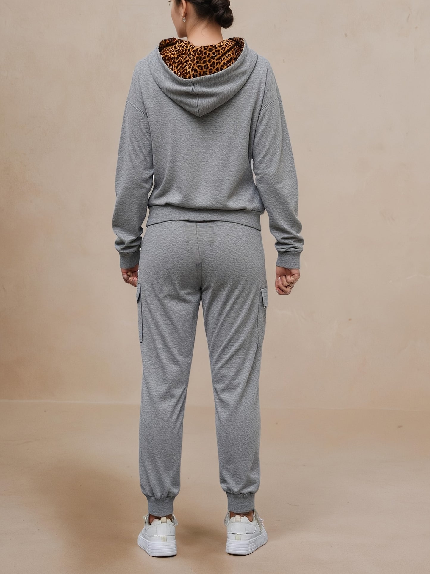 Women's Hoodie Set With Lantern Pants Casual Chic Outfit