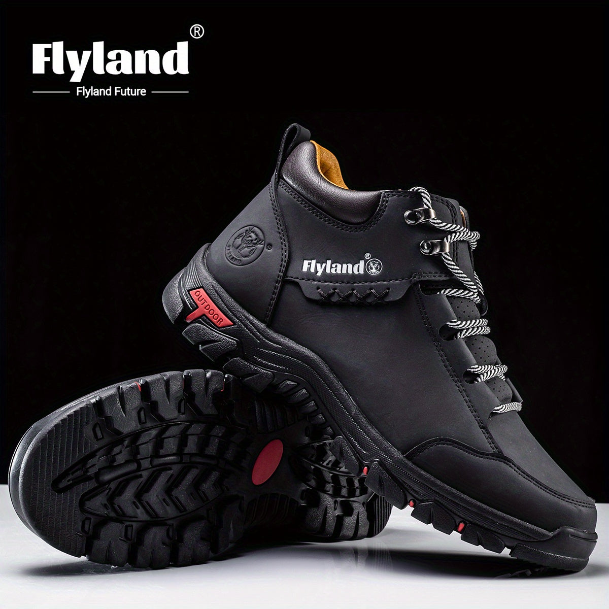 Flyland Vintage Leather Chukka Boots For Men Casual Work