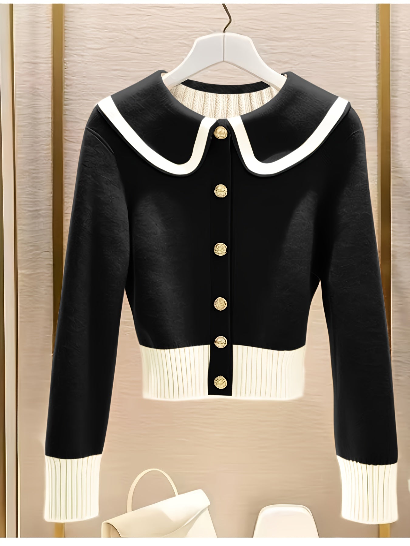 Chic Button Front Knit Sweater For Women All Season