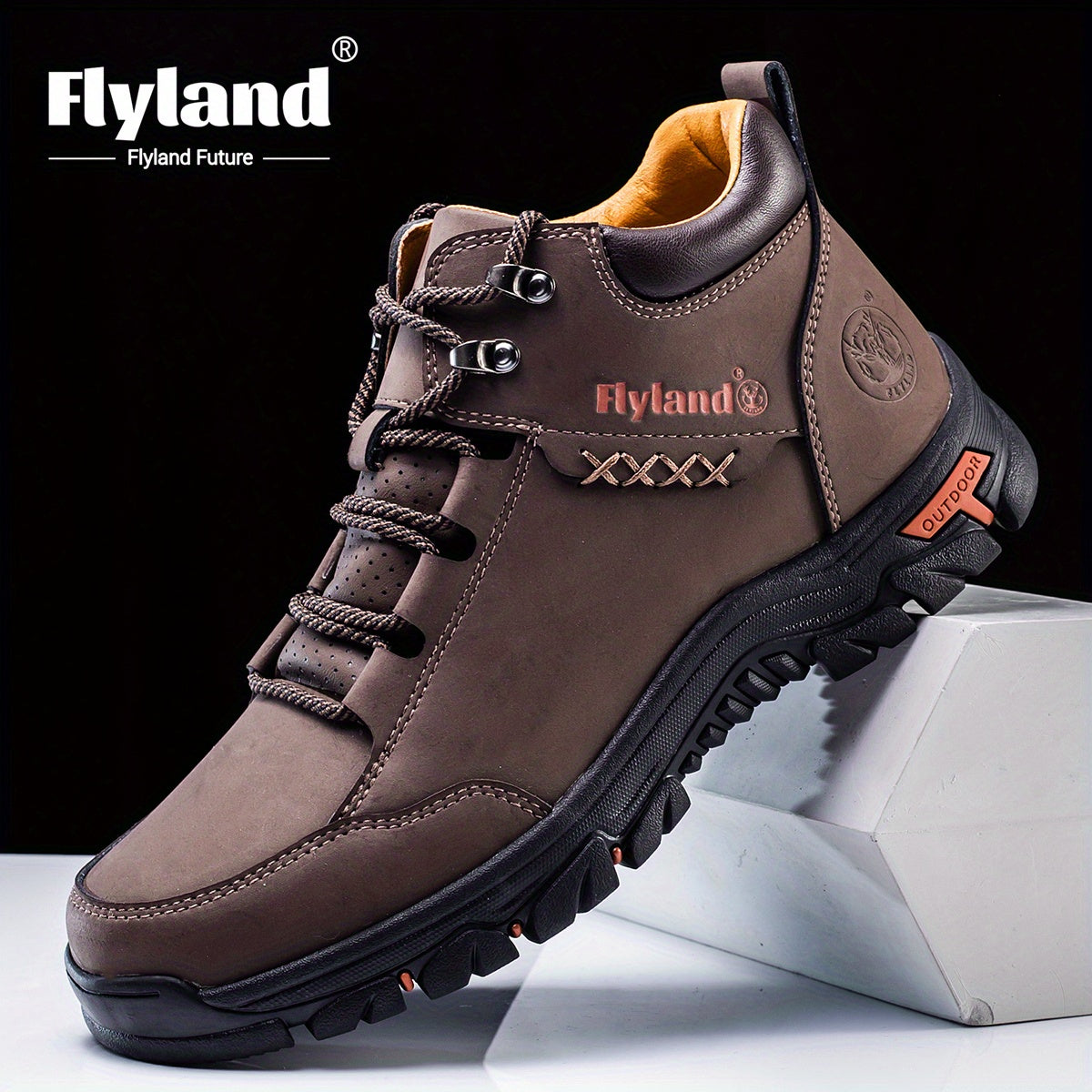 Flyland Vintage Leather Chukka Boots For Men Casual Work