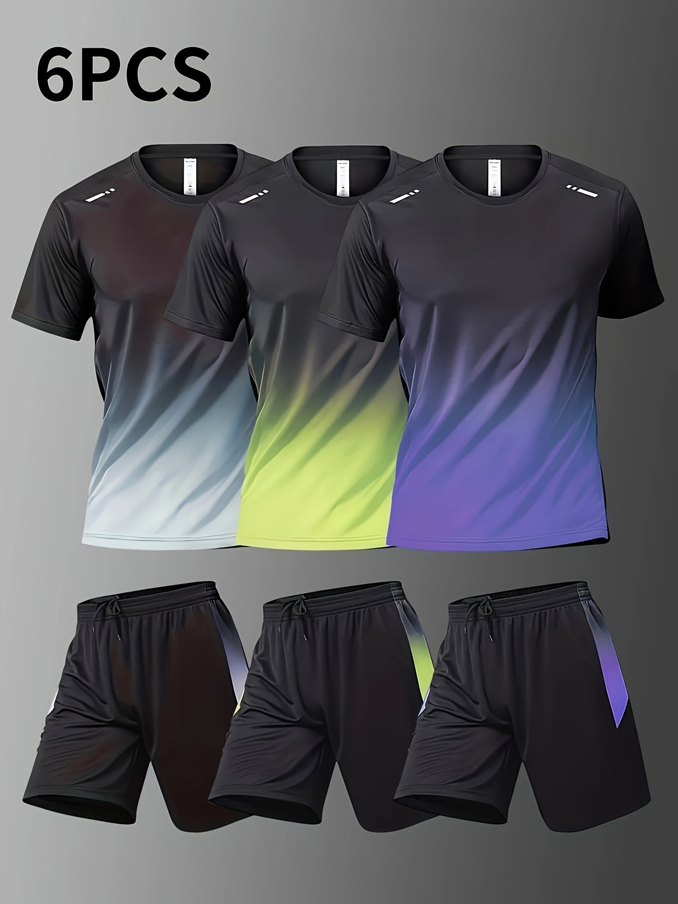 Men's Basketball Training Gradient Tee QuickDrying Shorts