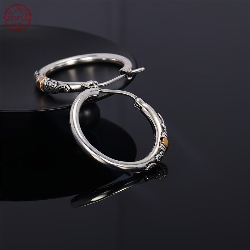 Sterling Silver Bali Style Hoop Earrings for Elegant Gifting